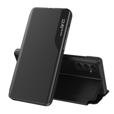 Husa Samsung Galaxy A05s Eco Leather View flip tip carte, negru