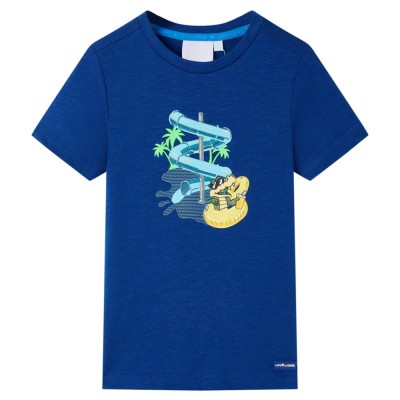 Tricou pentru copii, albastru &amp;icirc;nchis, 128 12467 foto