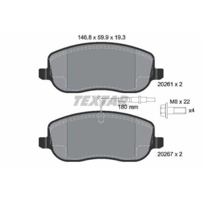 Placute frana Citroen C8 (Ea Eb) 06.02-, C8 Van (Ea Eb) 06.02-, Jumpy I (U6u) 06.94-12.06 ; Fiat Scudo Box (220) 02.96-12.06 , Ulysse (179) 08.02-06. foto