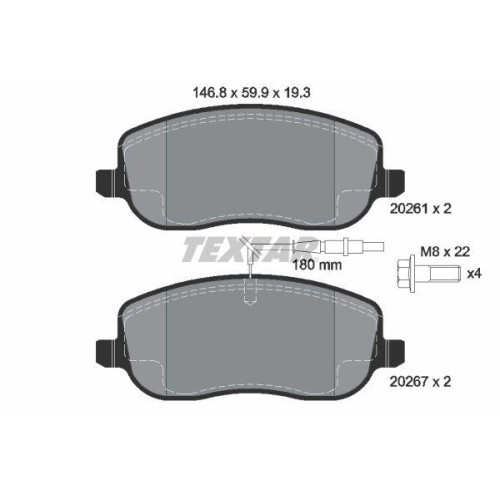 Placute frana Citroen C8 (Ea Eb) 06.02-, C8 Van (Ea Eb) 06.02-, Jumpy I (U6u) 06.94-12.06 ; Fiat Scudo Box (220) 02.96-12.06 , Ulysse (179) 08.02-06.
