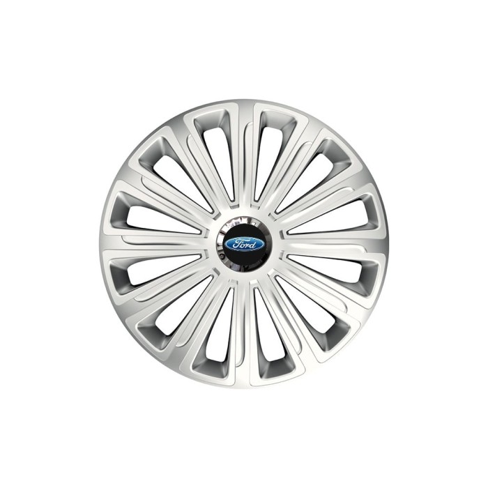 Set 4 capace roti Cu Inel Cromat Trend R15 pentru gama auto Ford