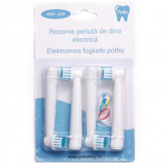 Rezerve periuta de dinti electrica Pebadent Sensitive, compatibil cu Oral-B, 4 buc