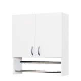 Dulap baie cu portprosop Ella, Pal melaminat, 2 usi, polita, 60 x 68 cm, alb