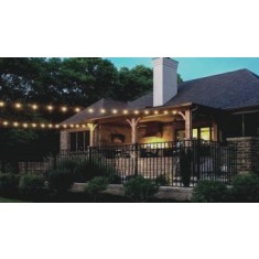 Ghirlanda Luminoasa de Exterior, cu 3 Bec Edison Led/m, Lungime 8 m, lumina calda