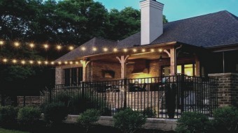 Ghirlanda Luminoasa de Exterior, cu 3 Bec Edison Led/m, Lungime 18 m, lumina calda