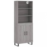 Cumpara ieftin Dulap inalt, gri sonoma, 69,5x34x180 cm, lemn compozit