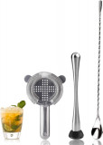 Sinless Steel Cocktail Spoon Mixing Bar Filtru Cocktail 3BUC Home Bar Tool Set B