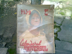 CALENDARUL UNIVERSUL 1939 foto