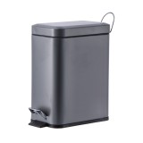 Cumpara ieftin Cos gunoi cu clapeta fier gri 29,5 x 14 x 30 cm, 5 L