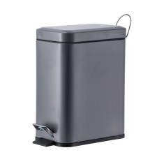 Cos gunoi cu clapeta fier gri 29,5 x 14 x 30 cm, 5 L