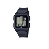 Ceas Digital Casio LF-20W-1ADF, World Time, Cronometru, Alarma, LED, Calendar, Cauciuc Negru/Bej 37.8mm