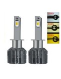 Set 2 leduri H3, Canbus, 3000K/4300K/6000K, 50W, 11,000 Lm, 12V