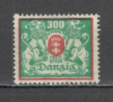 Deutsches Reich.1923 OCUPATIA IN DANZIG-Stema de stat XD.107