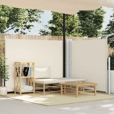 vidaXL Copertină laterală retractabilă, crem, 140 x 1000 cm 48485 foto