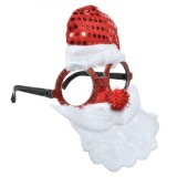 Ochelari Deghizaj, Fără Brand, Model Crăciun, Culoare Roșu, Caciulă și Barbă, Oem