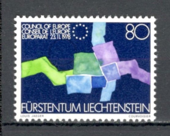 Liechtenstein.1979 Aderarea la Consiliul Europei SL.120