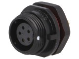 Soclu SP13 mamă WEIPU PIN: 5 IP68 5A lipire pentru montare pe panou