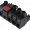 Regletă de conexiuni deconectabilă 4 piste 7,62mm neagră DEGSON ELECTRONICS