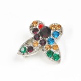 Brosa fluture cu pietre multicolore