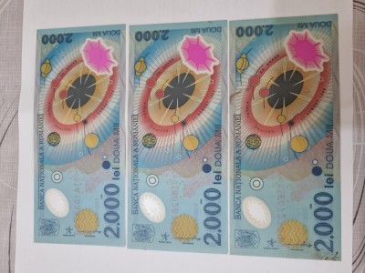 Bancnota Romania eclipsa 20 lei 1999 - 3v. foto