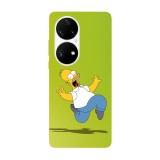 Husa compatibila cu Huawei Nova Y70 model Scared Homer Simson, Silicon, TPU, Viceversa, Transparent, Carcasa