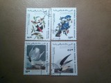 Serie Mauritania 1985 - Pasari - 200 Ani Audubon , 4 valori stampilate