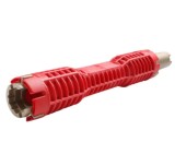 Cheie Instalatii Sanitare Multifunctionala Rosie 255mm - Cheie Franceza Ajustabila