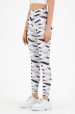 G807-100 Colanti sport cu talie inalta din material elastic si print abstract, L, M, S, S/M