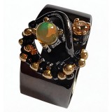 Inel argint 925 cu opal si citrin, 7.5