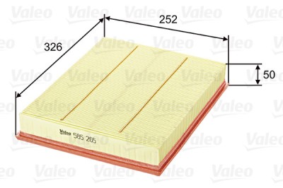 VALEO 585265 Filtru aer foto