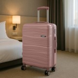 Cumpara ieftin Set valize rulante Leziter TraveLux Voyager V, ABS, TSA, aur roz (2 buc)