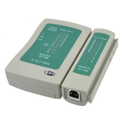 Tester Cablu retea RJ45 internet + RJ11 , UTP, FTP, baterie inclusa foto