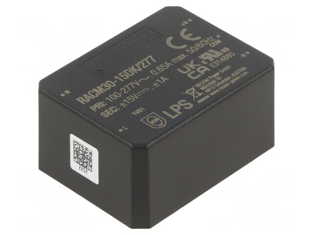 Convertor AC/DC 30W 15V Dual Output
