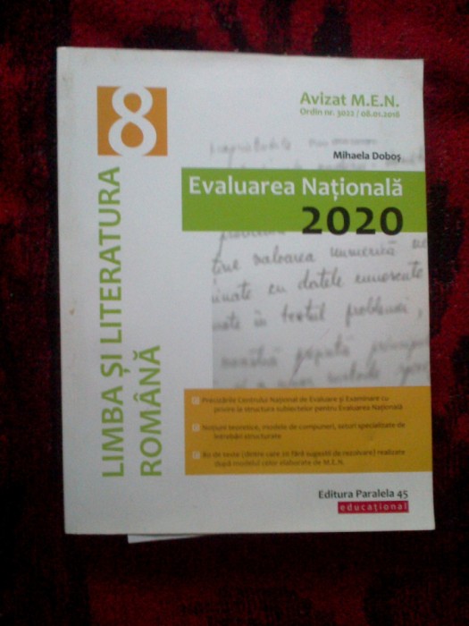 e0e Limba si literatura romana - Evaluare Nationala 2020