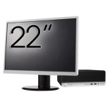 Pachet Calculator Second Hand HP ProDesk 400 G4 SFF, Intel Core i5-7500 3.40GHz, 8GB DDR4, 256GB SSD + Monitor 22&amp;quot; NewTechnology Media