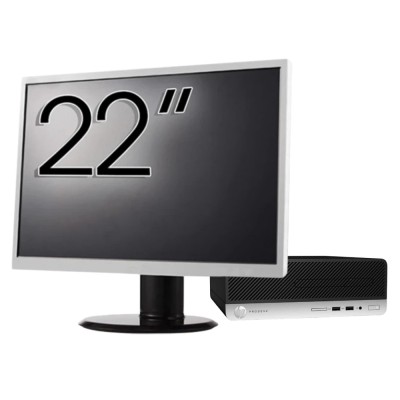 Pachet Calculator Second Hand HP ProDesk 400 G4 SFF, Intel Core i5-7500 3.40GHz, 8GB DDR4, 256GB SSD + Monitor 22&amp;amp;quot; NewTechnology Media foto