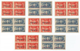 |Romania, LP 189/1946, Frontul Plugarilor (supratipar), blocuri de 4 timbre, MNH
