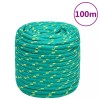 VidaXL Frânghie de barcă, verde, 18 mm, 100 m, polipropilenă