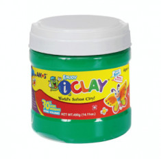 Plastilina modelaj AMOS iClay 400g verde foto