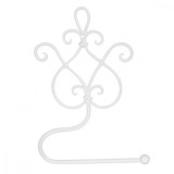 Cumpara ieftin Suport hartie igienica de perete fier forjat alb Baroc 17 cm x 7 cm x 22 h