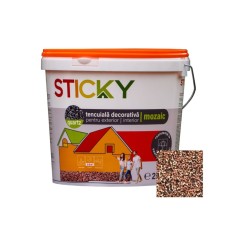 Tencuiala decorativa acrilica, interior / exterior, Sticky Mozaic, M 703, mozaic, 1.2-1.8 mm, 25 kg