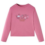 Tricou pentru copii cu m&acirc;neci lungi, zmeuriu, 92