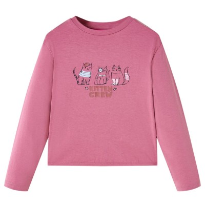 Tricou pentru copii cu m&amp;acirc;neci lungi, zmeuriu, 92 foto