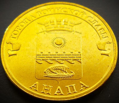 Moneda 10 RUBLE - RUSIA, anul 2014 * cod 4668 = UNC - Anapa foto