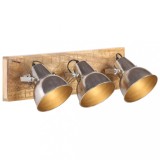 VidaXL Lampă suspendată industrială, argintiu, 70x23 cm lemn mango E27