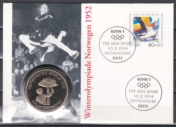Germania 1994 - Jocurile Olimpice de iarnă din Norvegia 1952, FDC NUMIS