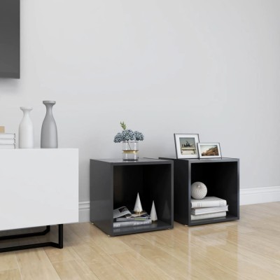 vidaXL Comode TV, 2 buc., gri, 37x35x37 cm, PAL 805505 foto