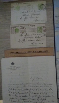 CORESPONDENȚĂ CONSTANTIN GEROTA - 1913 (6 scrisori, 2 cărți poștale și 1 plic) foto