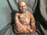 Decor / Vintage / Design - Statueta Buddha din ipsos realizata manual semnata E. P. !