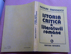 Istoria critica a literaturii romane. Vol. 1 - Nicolae Manolescu foto